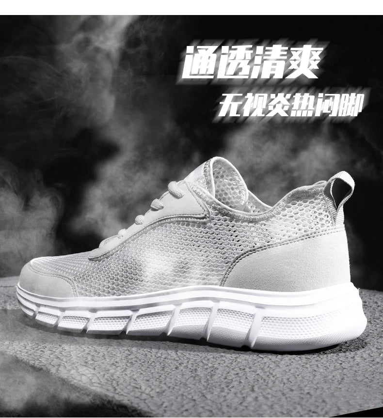 Summer Mesh Shoes Men Sneakers Breathable Light Men's Casual Shoes Lace-Up Walking Footwear Tenis Masculino Zapatillas Hombre