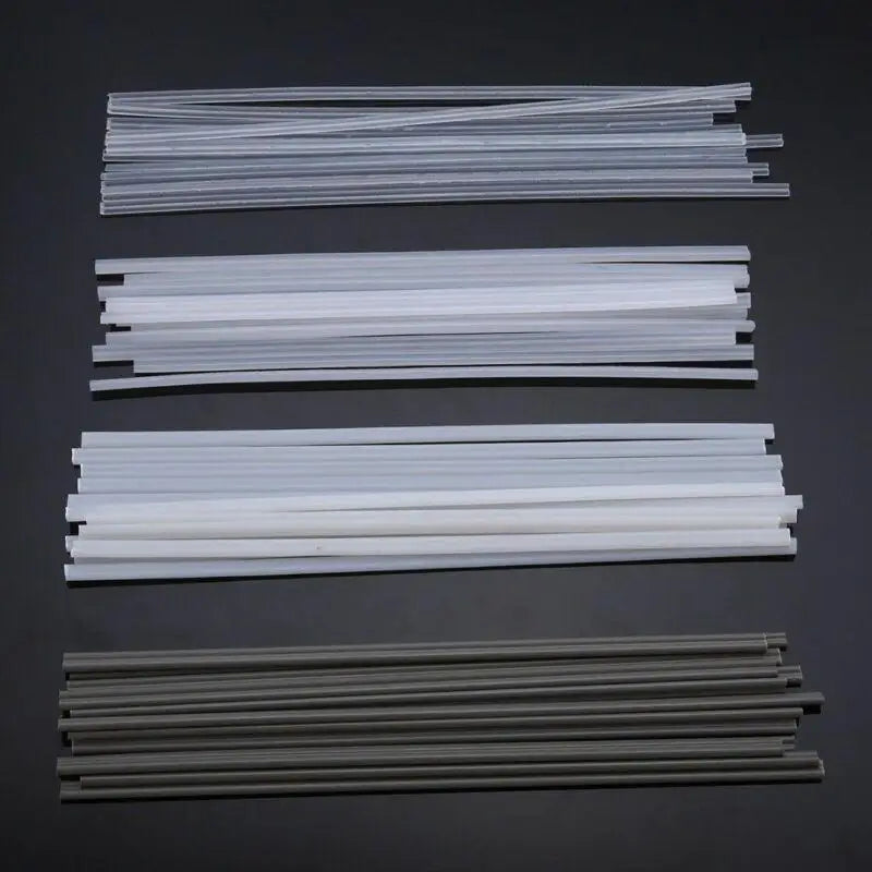 50pcs Plastic Welding Rods Bumper Repair ABS/PP/PVC/PE Welding Sticks Welding Soldering Supplies Grey White Black Beige Color