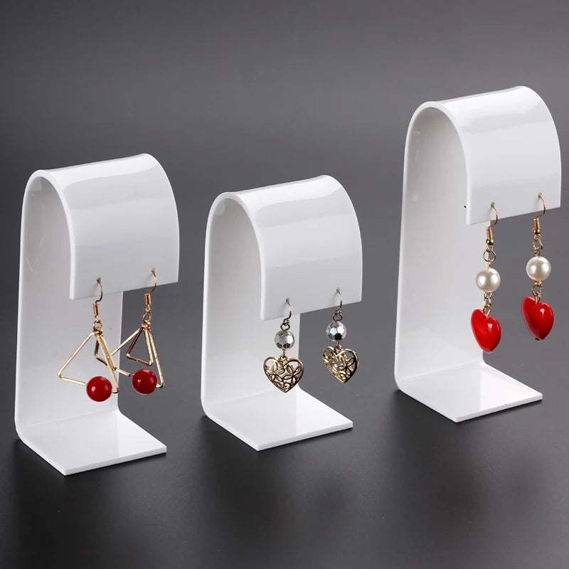 Fashion Acrylic  Earring Display Earrings Organizer Jewelry Display Case Ear Hook Jeweler Holder