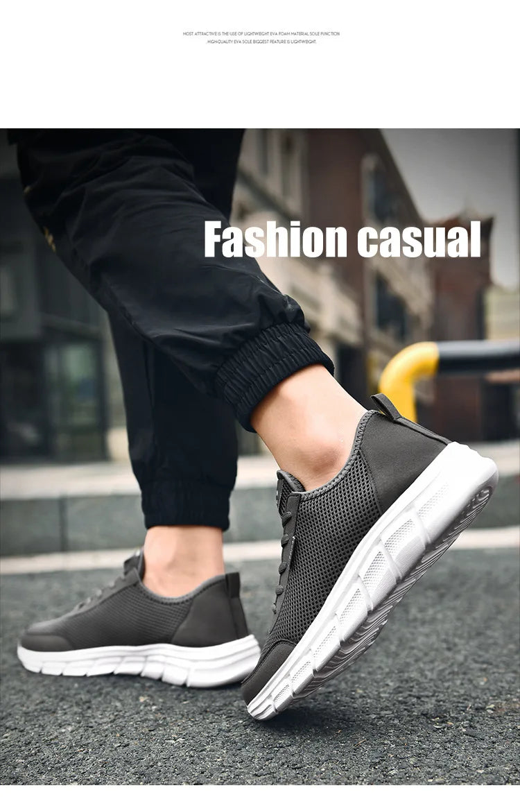 New Mesh Men Shoes Lac-up Casual Shoes Men Sneakers Breathable Lightweight Footwear Comfortable Sport Trainers Zapatillas Hombre