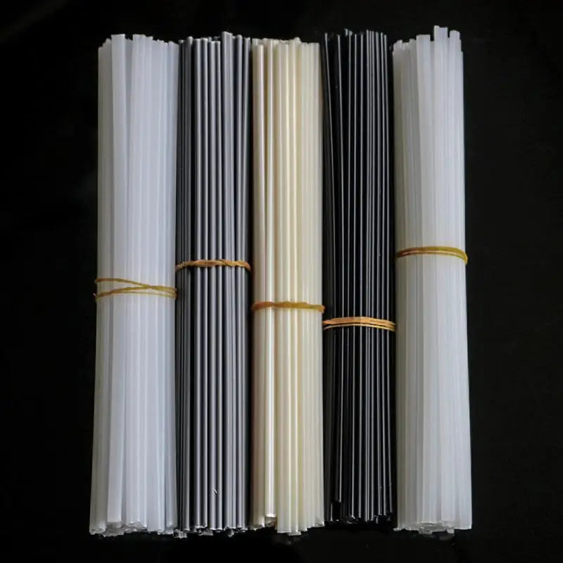 50pcs Plastic Welding Rods Bumper Repair ABS/PP/PVC/PE Welding Sticks Welding Soldering Supplies Grey White Black Beige Color