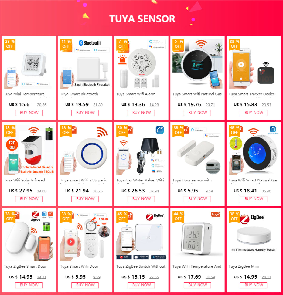 Tuya WiFi Smart Light Sensor Battery powered Smart Home Light/Curtain automation Control Outdoor Waterproof SmartLIfe App