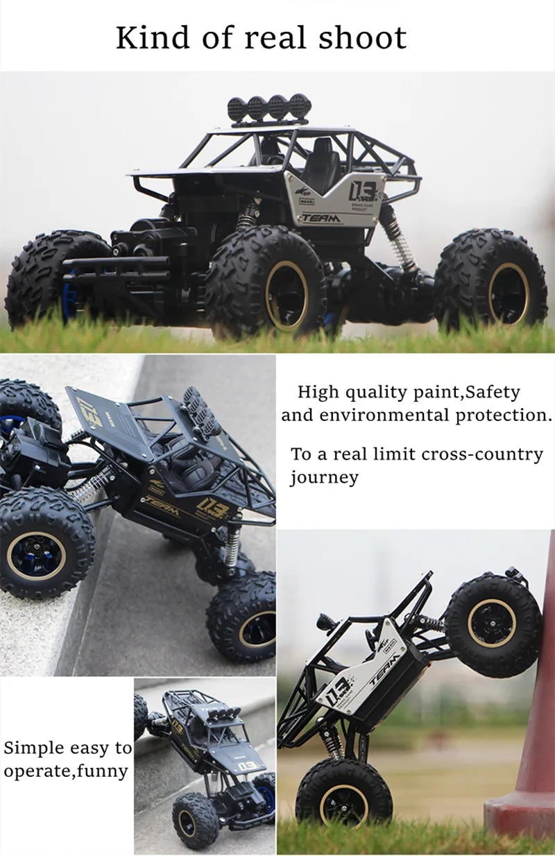 ZWN 1:12 / 1:16 4WD RC Car With Led Lights 2.4G Radio Remote Control Cars Buggy Off-Road Control Trucks Boys Toys for Children