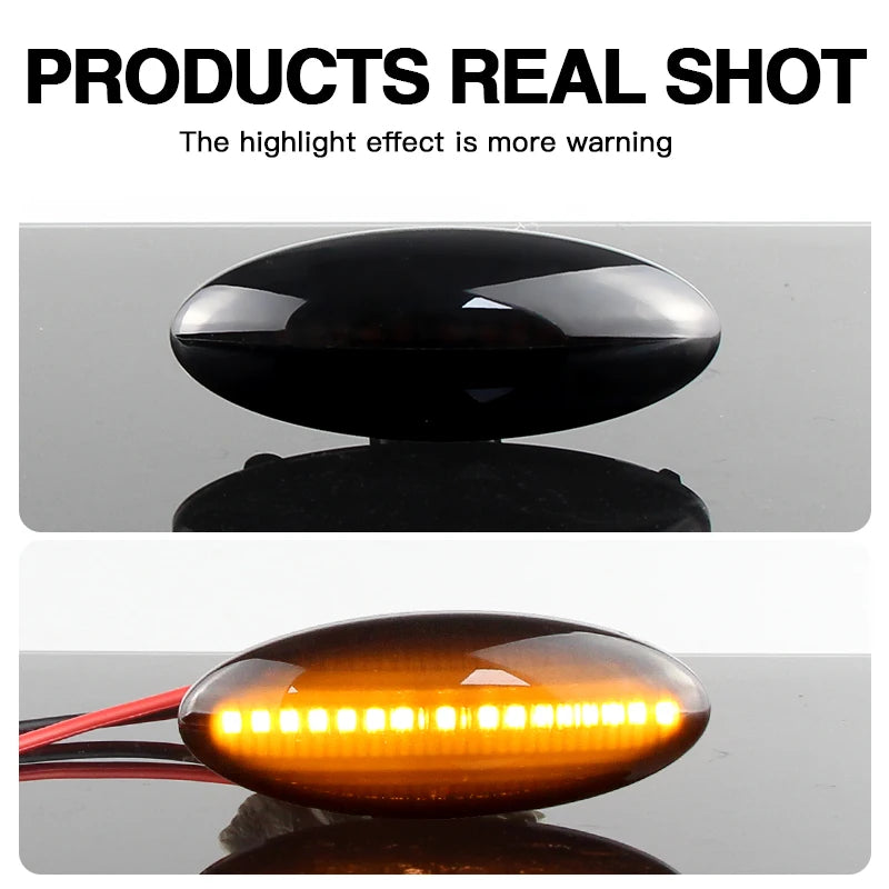 2PCS Car LED Turn Signal Light Side Marker Fender Blinker Lamp For Toyota Yaris Vitz XP90 RAV4 XA30 MK3 Auris E150 Corolla