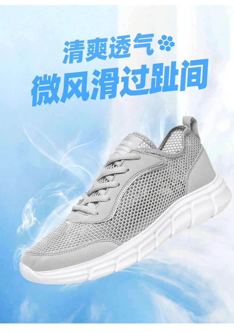 Summer Mesh Shoes Men Sneakers Breathable Light Men's Casual Shoes Lace-Up Walking Footwear Tenis Masculino Zapatillas Hombre