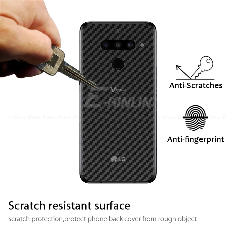 5pcs Soft Carbon Fiber Protective Back Film For LG G8X ThinQ V50S V50 5G V30 V30S Plus Screen Protector Not Tempered Glass