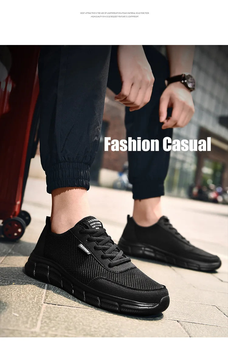 New Mesh Men Shoes Lac-up Casual Shoes Men Sneakers Breathable Lightweight Footwear Comfortable Sport Trainers Zapatillas Hombre