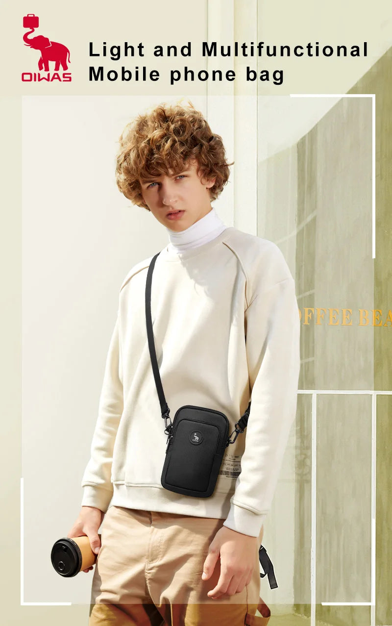 OIWAS Men Shoulder Bag Crossbody Bags Waist Bag Phone Bag Husband Wallet For Male Messenger Bag Man Handbag Mini Men's Purse