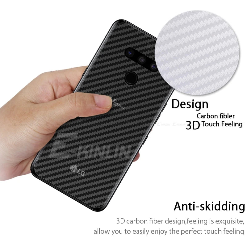 5pcs Soft Carbon Fiber Protective Back Film For LG G8X ThinQ V50S V50 5G V30 V30S Plus Screen Protector Not Tempered Glass