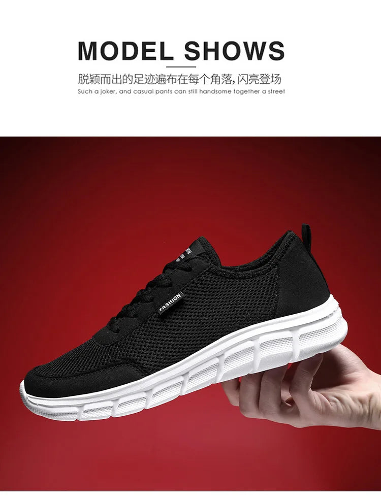 New Mesh Men Shoes Lac-up Casual Shoes Men Sneakers Breathable Lightweight Footwear Comfortable Sport Trainers Zapatillas Hombre