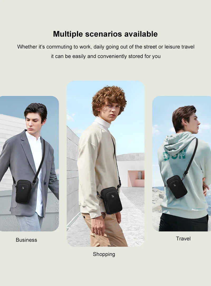 OIWAS Men Shoulder Bag Crossbody Bags Waist Bag Phone Bag Husband Wallet For Male Messenger Bag Man Handbag Mini Men's Purse