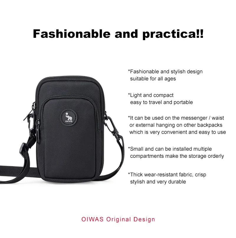 OIWAS Men Shoulder Bag Crossbody Bags Waist Bag Phone Bag Husband Wallet For Male Messenger Bag Man Handbag Mini Men's Purse