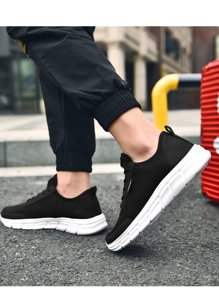 New Mesh Men Shoes Lac-up Casual Shoes Men Sneakers Breathable Lightweight Footwear Comfortable Sport Trainers Zapatillas Hombre