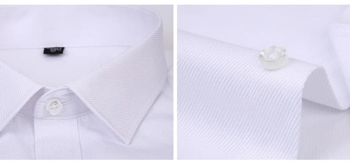 Summer Men's Plus Size Short Sleeve Dress Shirt Single Patch Pocket Standard-fit Business Formal Solid/twill/plain Casual Shirts