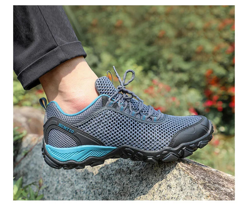 HUMTTO Outdoor Mens Sneakers Breathable Light High Quality Couples Casual Shoes Man Non-slip Wear-resistant Lace-up Men Shoes