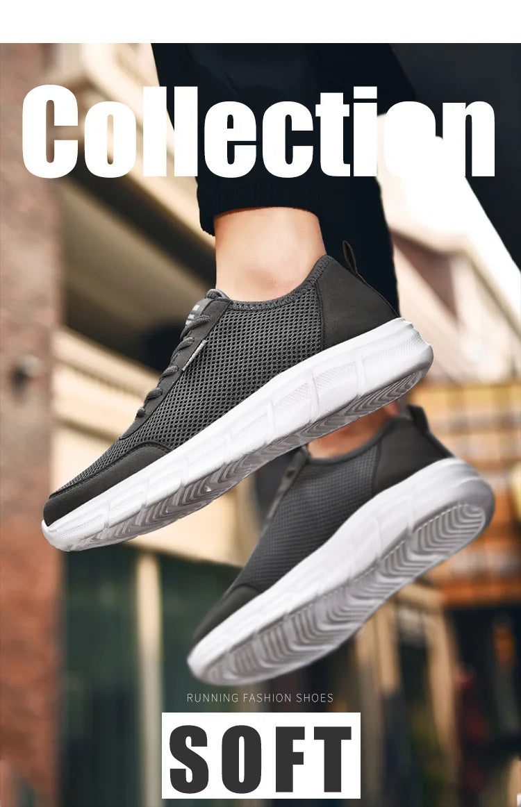 New Mesh Men Shoes Lac-up Casual Shoes Men Sneakers Breathable Lightweight Footwear Comfortable Sport Trainers Zapatillas Hombre