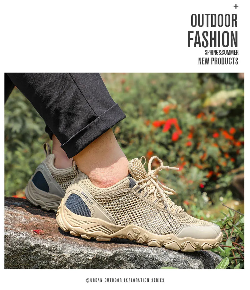 HUMTTO Outdoor Mens Sneakers Breathable Light High Quality Couples Casual Shoes Man Non-slip Wear-resistant Lace-up Men Shoes