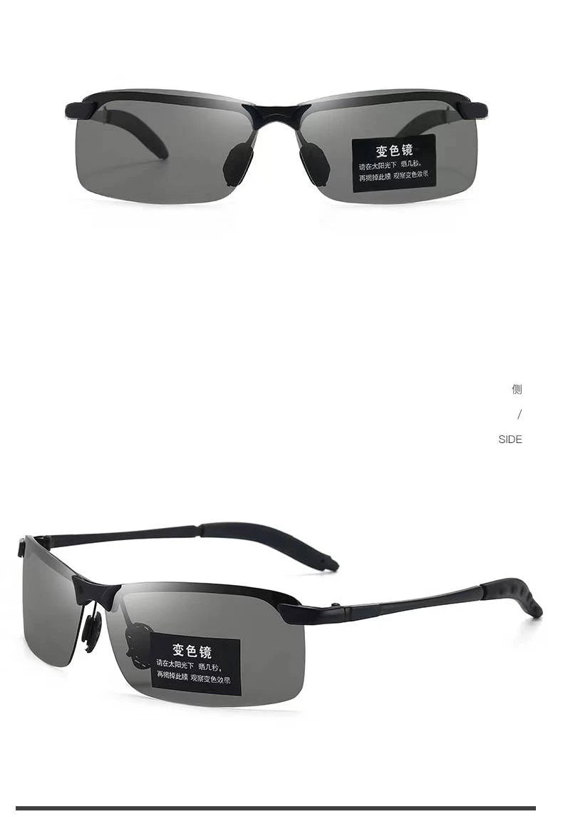 Photochromic Sunglasses Men Polarized Driving Chameleon Glasses Male Change Color Sun Glasses Day Night Vision Driver's Eyewear