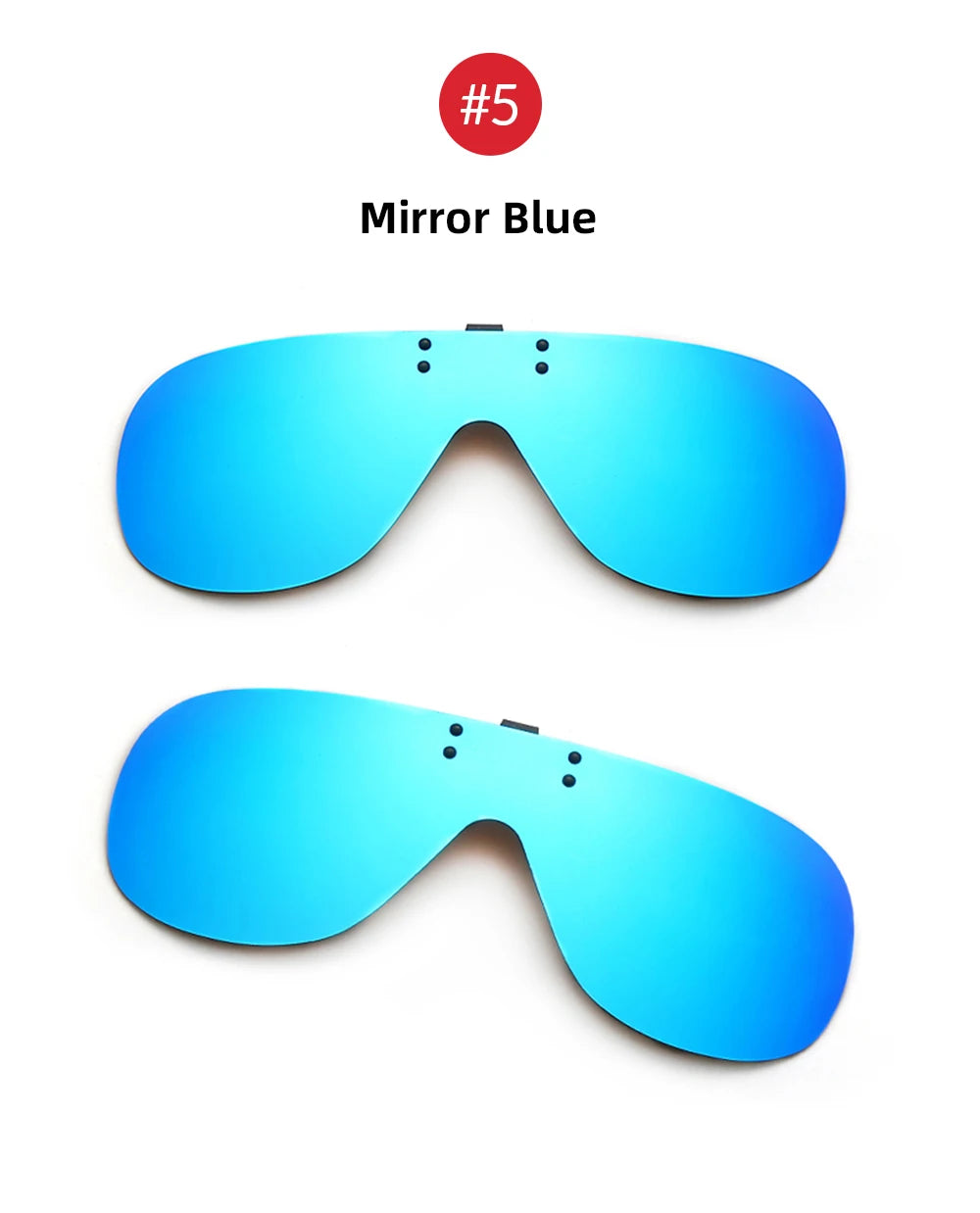 VIVIBEE Rimless Flip Up Clip On Sunglasses Men Driving UV400 Polarized Mirror Red Lens Fishing Big Size Fancy Design Eyeglasses