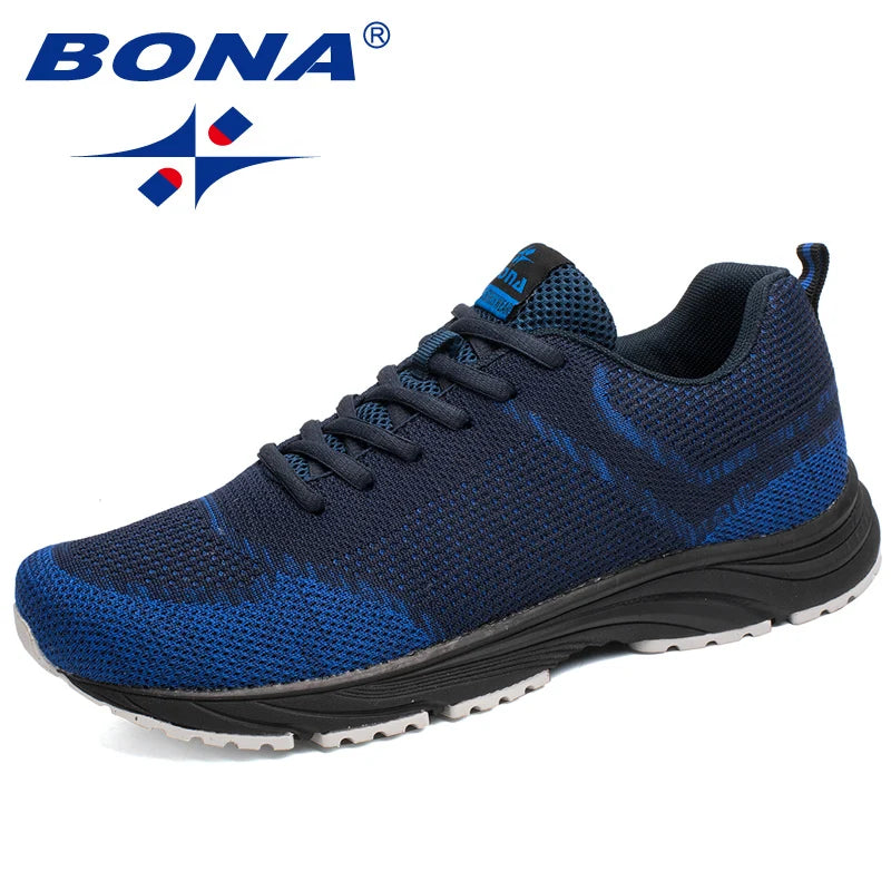 BONA New Hot Style Men Walking Shoes Lace Up Sport Shoes Outdoor Jogging Athletic Shoes Comfortable Men Sneakers Free Shipping