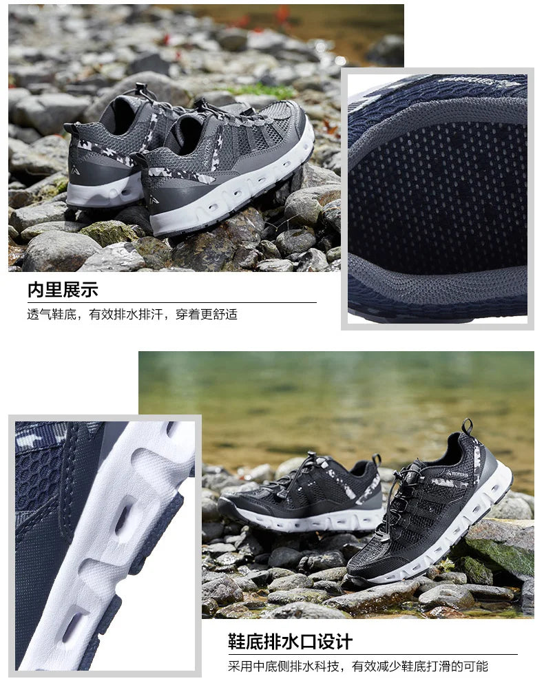 2023 Summer Sneakers Men Outdoor Beach Shoes Women Aqua Travelling Breathable Light  Hiking Shoes Water Sports Training Footwear