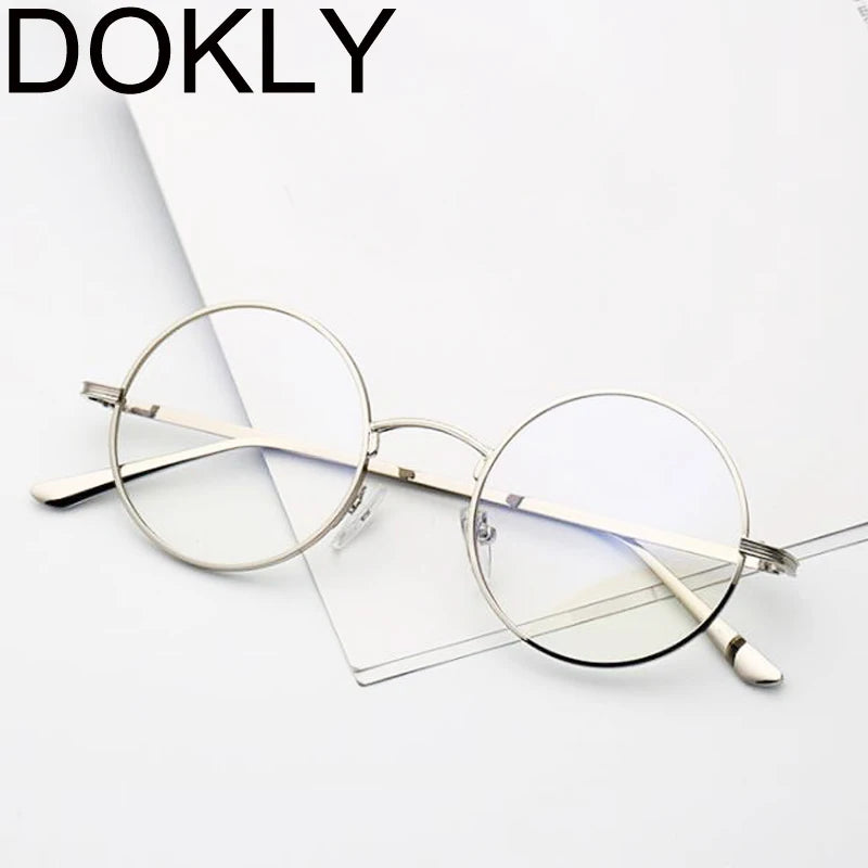 DOKLY New Fashion Yellow Round Sunglasses Real UV400 Women Vintage Sunglass Round Eyewear Yellow lens