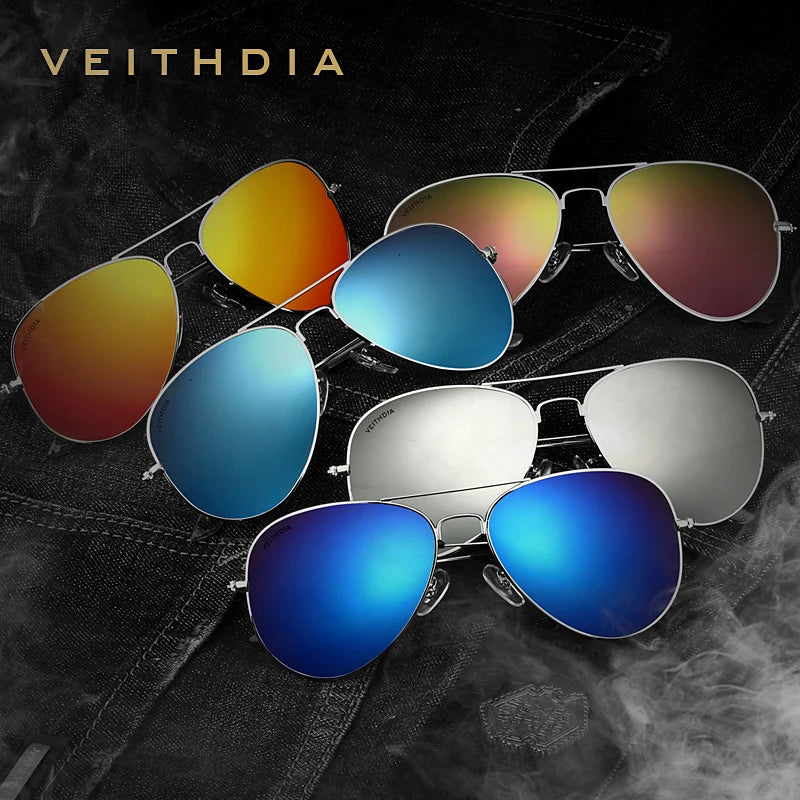 VEITHDIA Classic Fashion Polarized Men Women Sunglasses Reflective Coating Lens Eyewear Accessories Sun Glasses For Male/Female