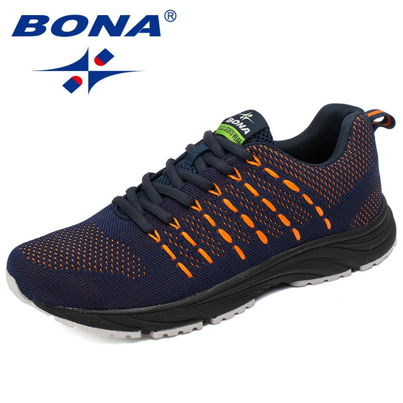 BONA New Hot Style Men Walking Shoes Lace Up Sport Shoes Outdoor Jogging Athletic Shoes Comfortable Men Sneakers Free Shipping