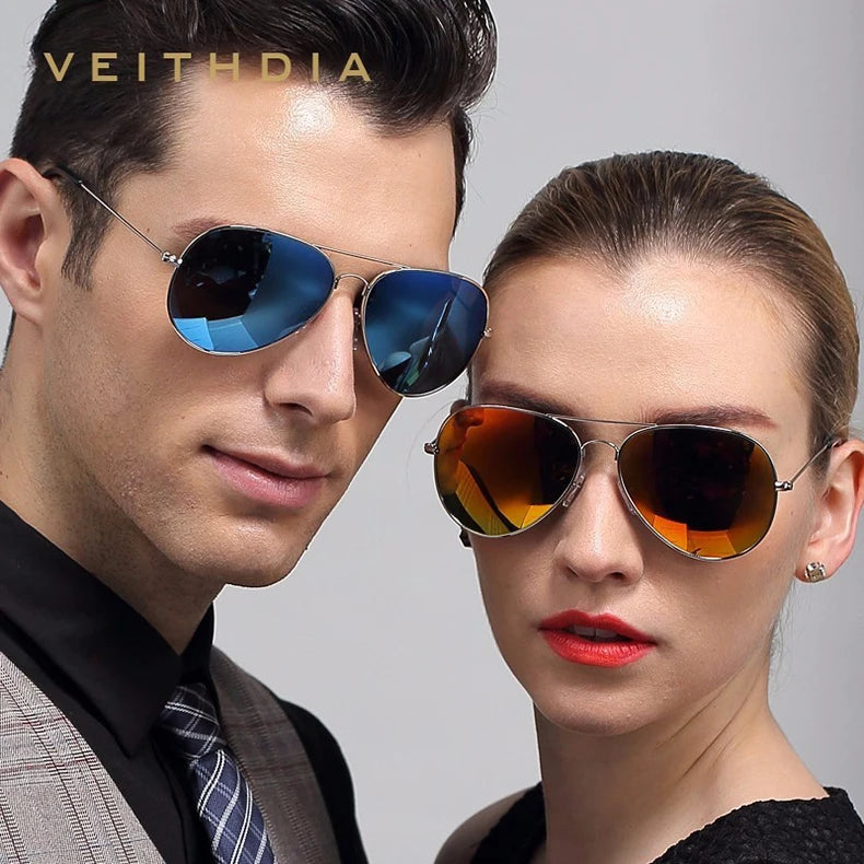 VEITHDIA Classic Fashion Polarized Men Women Sunglasses Reflective Coating Lens Eyewear Accessories Sun Glasses For Male/Female