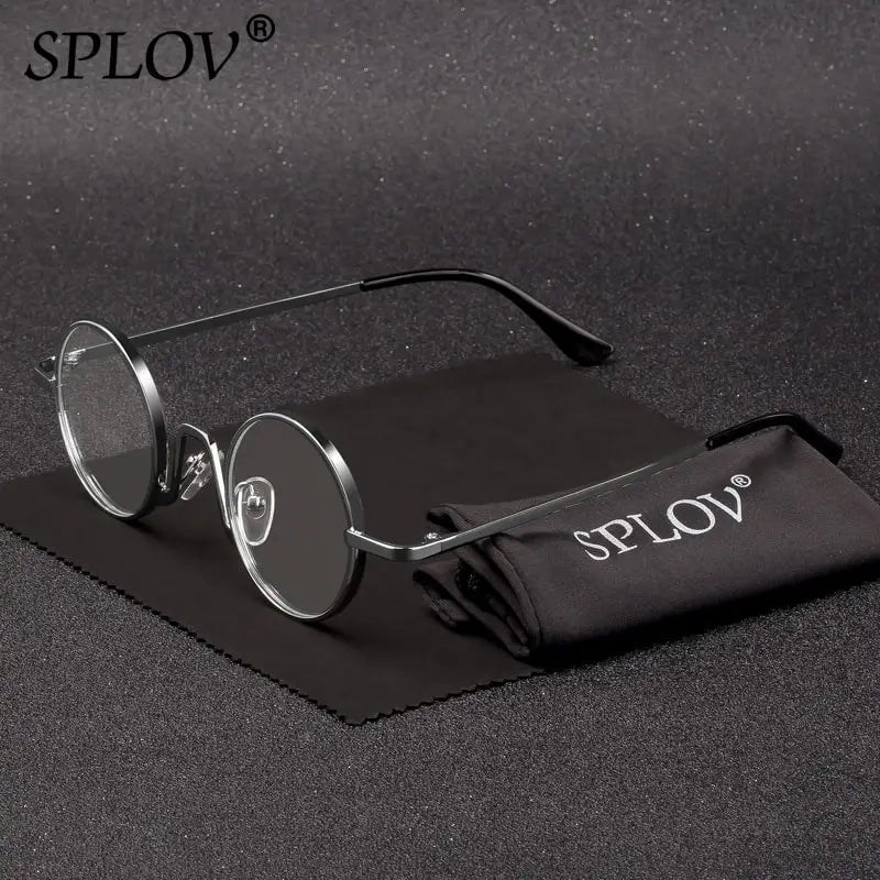 SPLOV Vintage Rap Sunglasses Men Women Steam Punk Style Hip-Hop Small Round Metal Frame Eyewear Retro Gafas De Sol No Case