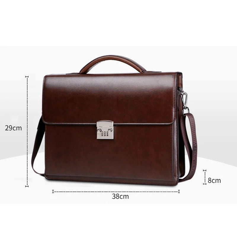 Genuine leather men's Crossbody Bag High Quality Business Briefcase Bag Shoulder Messenger Bags Office Handbag Laptop Briefcases