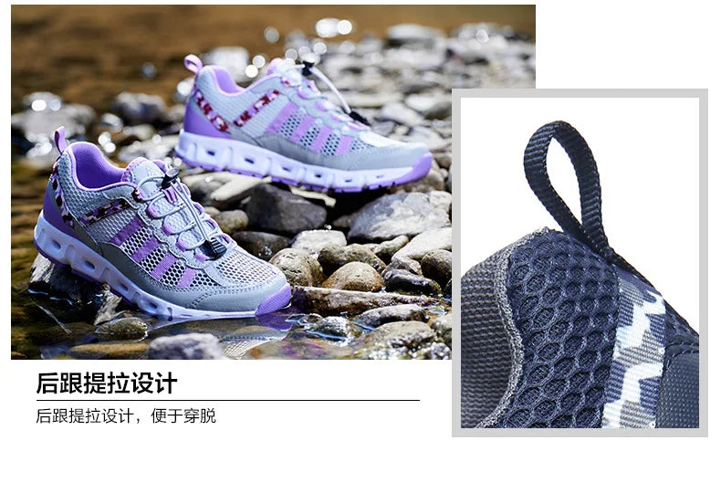 2023 Summer Sneakers Men Outdoor Beach Shoes Women Aqua Travelling Breathable Light  Hiking Shoes Water Sports Training Footwear