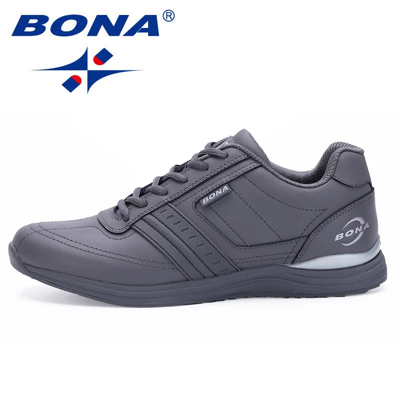 BONA New Hot Style Men Walking Shoes Lace Up Sport Shoes Outdoor Jogging Athletic Shoes Comfortable Men Sneakers Free Shipping