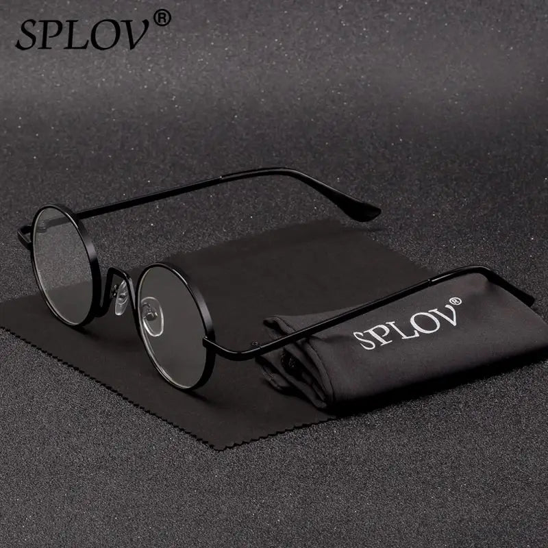 SPLOV Vintage Rap Sunglasses Men Women Steam Punk Style Hip-Hop Small Round Metal Frame Eyewear Retro Gafas De Sol No Case