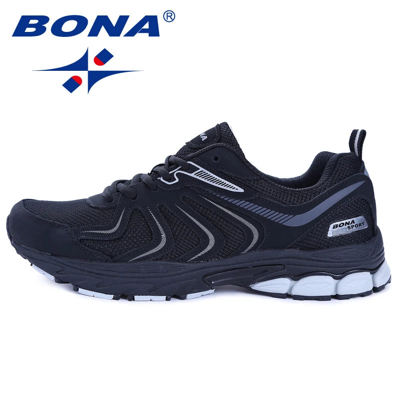 BONA New Hot Style Men Walking Shoes Lace Up Sport Shoes Outdoor Jogging Athletic Shoes Comfortable Men Sneakers Free Shipping