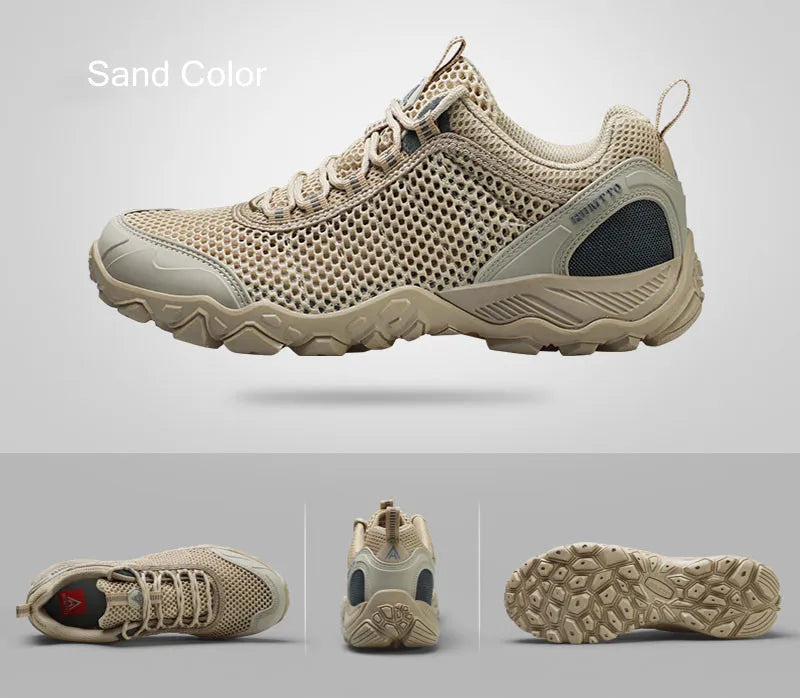 HUMTTO Outdoor Mens Sneakers Breathable Light High Quality Couples Casual Shoes Man Non-slip Wear-resistant Lace-up Men Shoes