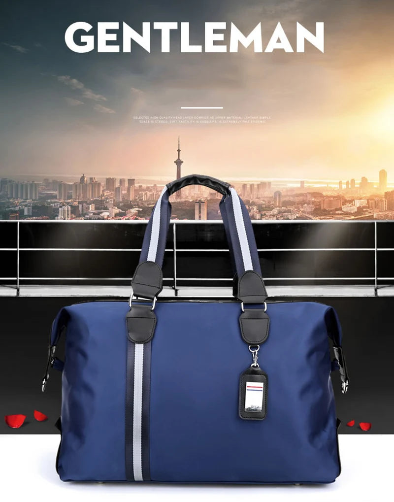 REREKAXI Large Capacity Men's Travel Bag Women Waterproof Nylon Hand Luggage Bag Multifunction Travel Duffle Bags Packing Cubes