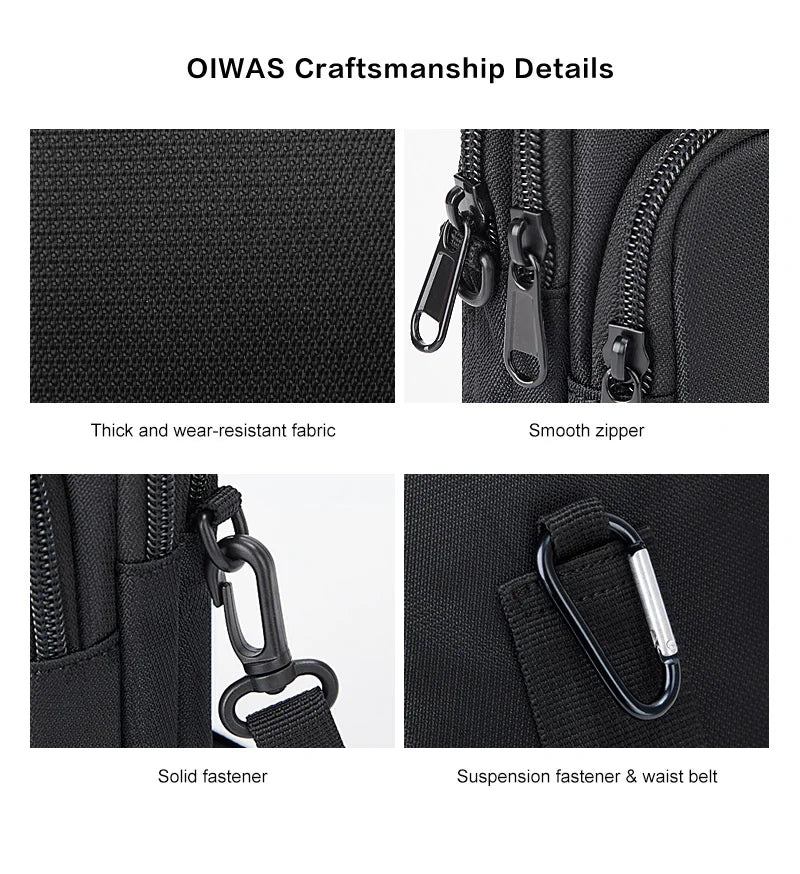 OIWAS Men Shoulder Bag Crossbody Bags Waist Bag Phone Bag Husband Wallet For Male Messenger Bag Man Handbag Mini Men's Purse