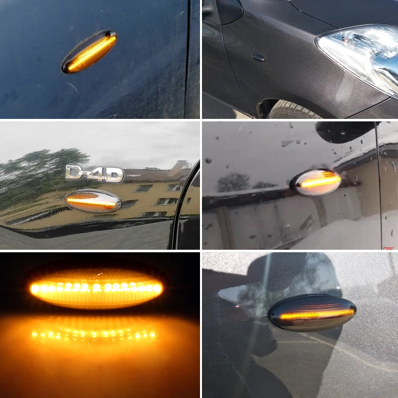 2PCS Car LED Turn Signal Light Side Marker Fender Blinker Lamp For Toyota Yaris Vitz XP90 RAV4 XA30 MK3 Auris E150 Corolla