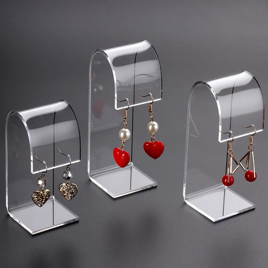 Fashion Acrylic  Earring Display Earrings Organizer Jewelry Display Case Ear Hook Jeweler Holder