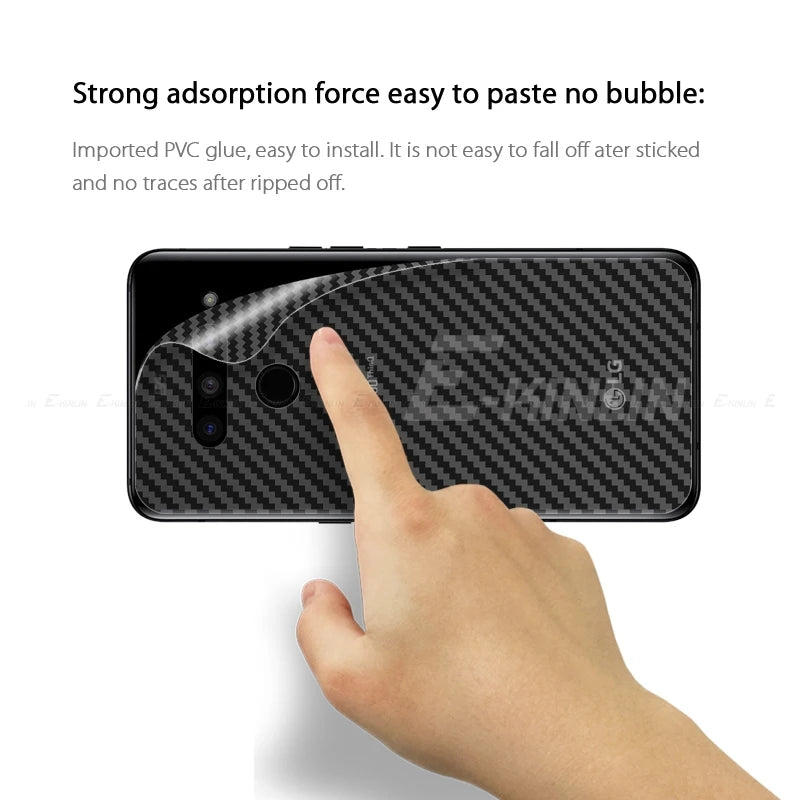 5pcs Soft Carbon Fiber Protective Back Film For LG G8X ThinQ V50S V50 5G V30 V30S Plus Screen Protector Not Tempered Glass