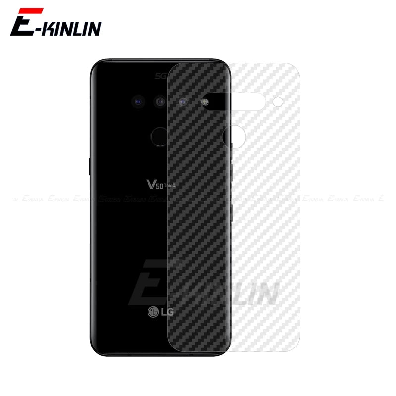 5pcs Soft Carbon Fiber Protective Back Film For LG G8X ThinQ V50S V50 5G V30 V30S Plus Screen Protector Not Tempered Glass