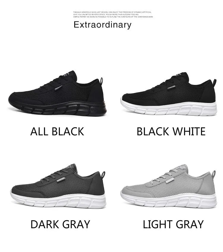 New Mesh Men Shoes Lac-up Casual Shoes Men Sneakers Breathable Lightweight Footwear Comfortable Sport Trainers Zapatillas Hombre