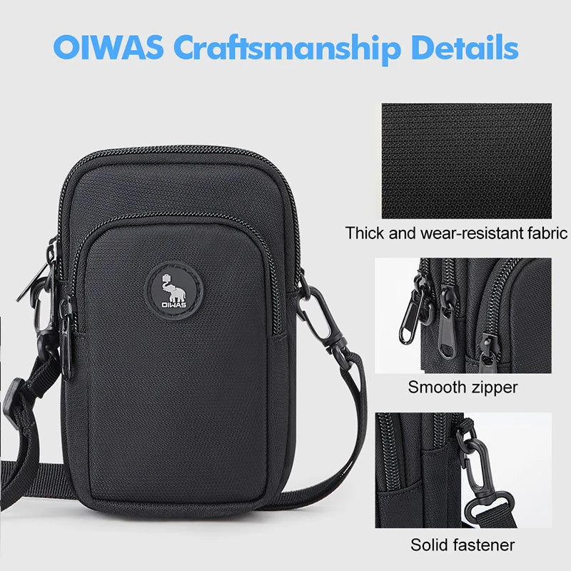 OIWAS Men Shoulder Bag Crossbody Bags Waist Bag Phone Bag Husband Wallet For Male Messenger Bag Man Handbag Mini Men's Purse