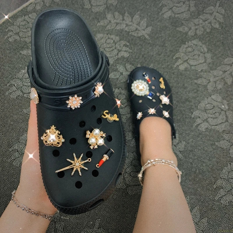 Hot Summer Women Slippers Garden Shoes Quick Dry Wedges Beach Sandals Antiskid Girls Platform Chain Clogs Flip Flops Shose