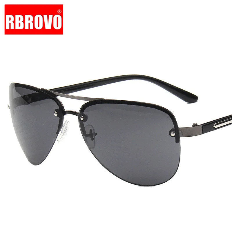 RBROVO 2023 Summer Pilot Men Sunglasses Women Outdoor Vintage Big Frame Lunette De Soleil Femme UV400 Driving Travel Glasses