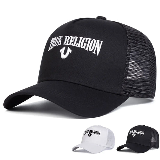 Unisex TRUE RELIGION Printing Baseball Net Caps Spring and Summer Outdoor Adjustable Casual Hats Sunscreen Hat