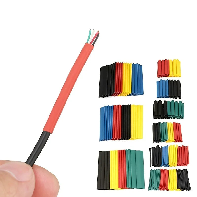 Easy-Apply 580pc Cable Sleeve Kit - Multi-Size Durable Heat Shrink Tubing, Professional Wire Insulation, 2:1 Shrink Ratio