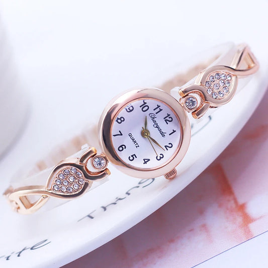 woman girls water droplets shape Bracelet watches diamond luxurious female young woman quartz watches thin strap fashion watches