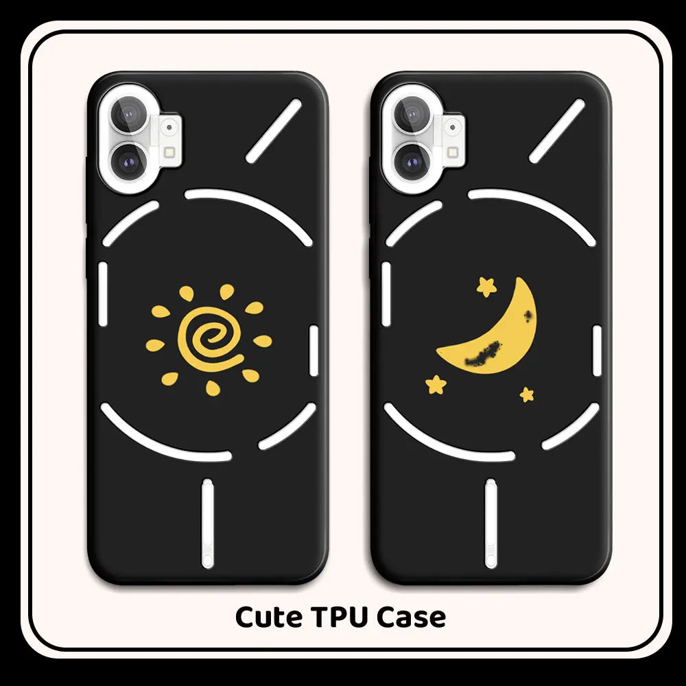 For Nothing Phone 2 1 2A Case For Phone1 One (1) Phone2 Phone 2a Black Phone Cases Graffiti Love Heart Astronaut Silicone Cover